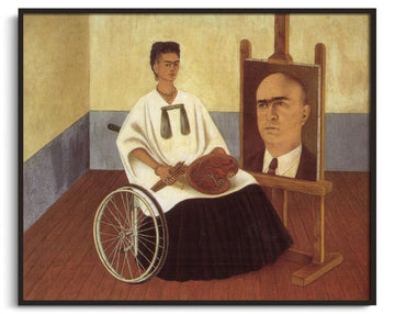 Reproduction Autoportrait avec le portrait du docteur Farill Frida Kahlo – peinture à l'huile