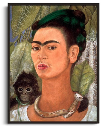 Reproduction Autoportrait avec un singe Frida Kahlo – peinture à l'huile