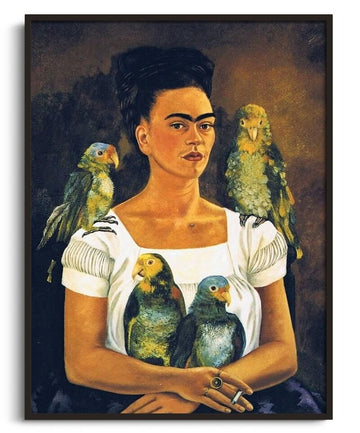 Reproduction Moi et mes perroquets Frida Kahlo – peinture à l'huile