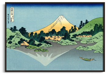 Reproduction Reflet du Fuji au lac Kawaguchi Hokusai – peinture à l'huile