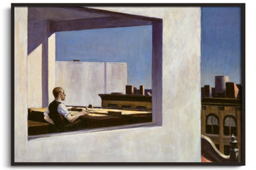 Reproduction Bureau dans une petite ville Hopper – peinture à l'huile