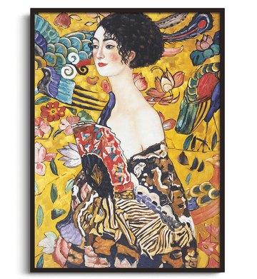 Reproduction Dame à l'éventail Klimt – peinture à l'huile