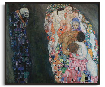 Reproduction Vie et mort Klimt – peinture à l'huile