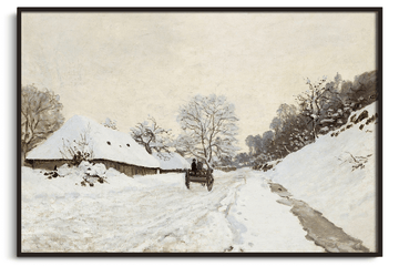 Reproduction Charrette sous la neige à Honfleur Monet – peinture à l'huile
