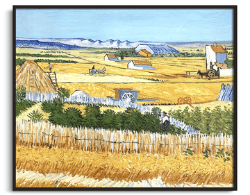Reproduction La Moisson dans la Crau Van Gogh – peinture à l'huile